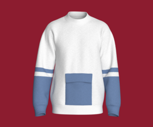 Men Pocket Sweatshirt With Sherpa | Marvelous / Clo3d / obj / fbx