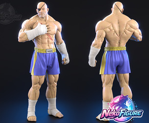 Sagat Street Fighter Statue Figurine stl printable