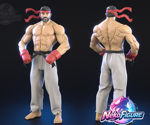 Ryu Street Fighter Statue Figurine stl printable