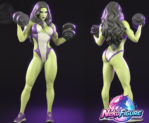 She Hulk Statue Figurine stl printable