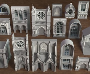 Building Facade Collection 10 - 21 pieces
