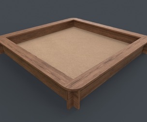 PBR Outdoor Wooden Sandbox Square B