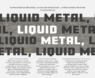 Liquid Metal Procreate Brushes