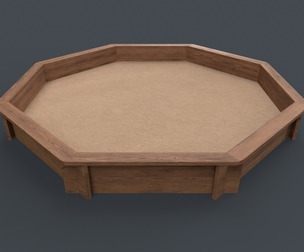 PBR Outdoor Wooden Sandbox Octagon D