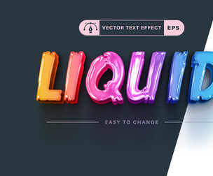 Liquid Text Effects, EPS Template File.