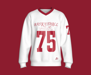 Men Red Printed Basketball Sweatshirt | Marvelous / Clo3d / obj / fbx