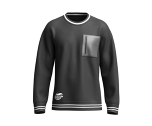 Men Printed Sweatshirt With Leather Zip Pocket | Marvelous / Clo3d / obj / fbx