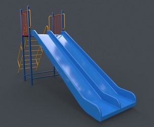 PBR Modular Outdoor Straight and Wave Slide B