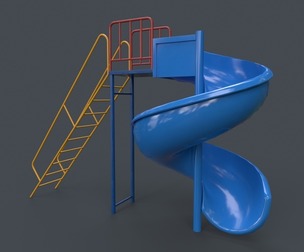PBR Modular Outdoor Spiral Tube Slide C