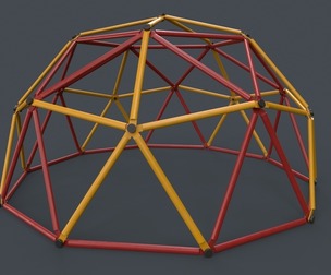 PBR Outdoor Playground Geodesic Climbing Dome