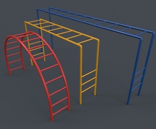 PBR Outdoor Playground Monkey Bars A