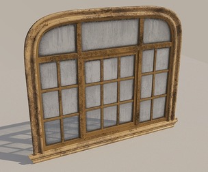 Window oval old