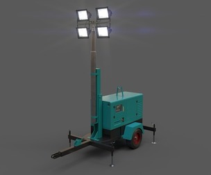 PBR Mobile Light Tower Generator A - Blue Sea