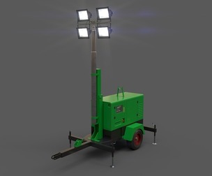 PBR Mobile Light Tower Generator A - Green