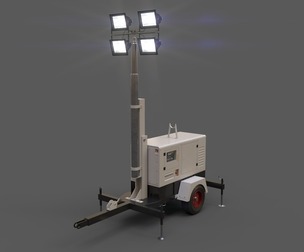 PBR Mobile Light Tower Generator A - Grey
