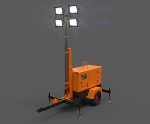 PBR Mobile Light Tower Generator A - Orange