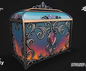 Fantasy Chest Stylized game ready 3d model
