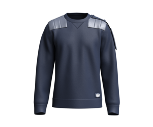 Men Leather Shoulder Sweatshirt With Patch | Marvelous / Clo3d / obj / fbx