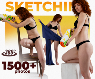 1500+ Sketching – 360° Female Pose Reference