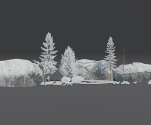 Snow Forest Environment Asset