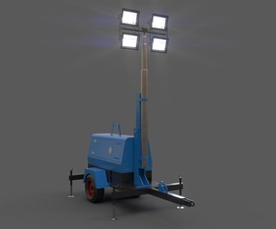 PBR Mobile Light Tower Generator B - Blue Light