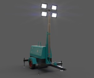 PBR Mobile Light Tower Generator B - Blue Sea