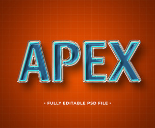 Apex PSD Fully Editable Text Effect. Layer Style PSD Mockup Template