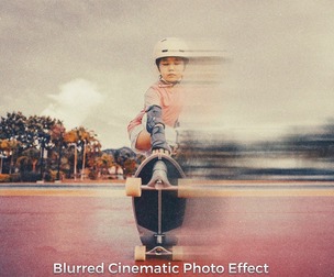 Blurred Cinematic Photo Effect PSD Template