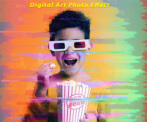 Digital Art Photo Effect PSD Template