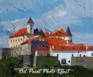 Oil Paint Photo Effect PSD Template