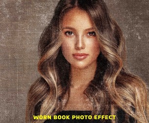 Worn Book Photo Effect PSD Template