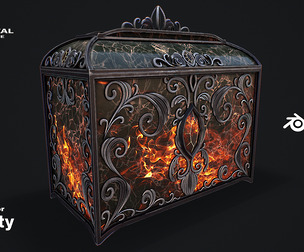 Fantasy Chest game ready 3d model