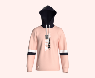 Men Printed Hoodie With Patch - NO WHERE | Marvelous / Clo3d / obj / fbx