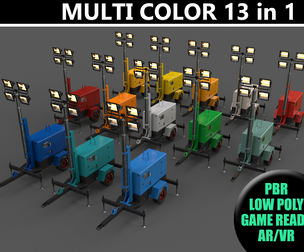 PBR Mobile Light Tower Generator A - Multi color Pack