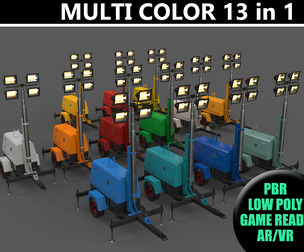 PBR Mobile Light Tower Generator B - Multi color Pack