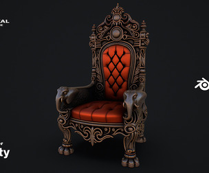 Fantasy Throne 11 game ready 3d model