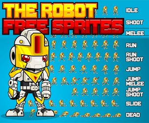 Free Robot Character Sprite