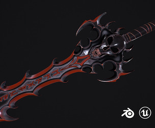 Fantasy sword 30 3D model