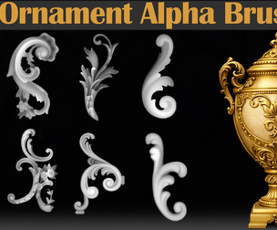 +200 Ornament Brushes – Alpha – 4K – Vol.3