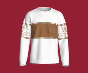 Men Printed Sleeve Sweatshirt With Pocket | Marvelous / Clo3d / obj / fbx
