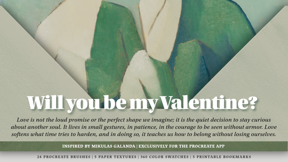 The Valentine's Day (2026) Procreate Kit (Procreate Brushes, Paper ...