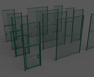 PBR Chain Link Fence For Court A