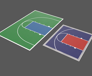 PBR Mini Basketball Court Floor