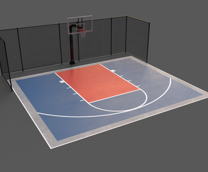 PBR Modular Outdoor Basketball Court B