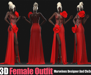 3d Famale Outfits (CLO3D, MD PROJECTS+OBJ+FBX)