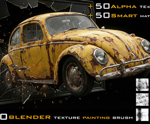 Scratched Metal ALPHA MASK Texture + Smart Material + Blender Texture Painting Brush