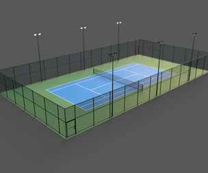 PBR Modular Outdoor Tennis Court