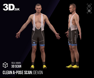 Clean A Pose 3D Scan | Devon Clothed