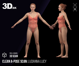 Clean A Pose 3D Scan | Lucianna Lucy Underwear