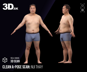 Clean A Pose 3D Scan | Nui Thay Underwear